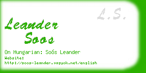 leander soos business card