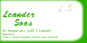 leander soos business card